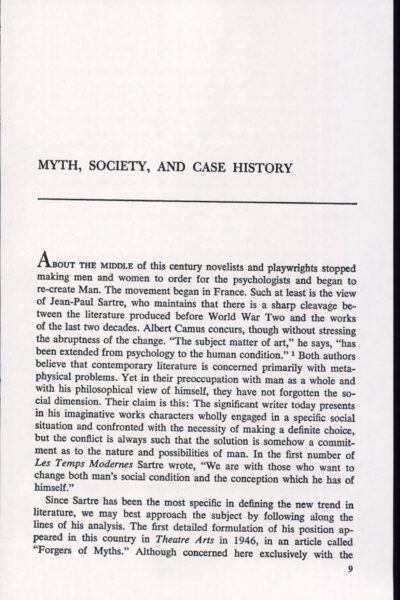 Humanistic Existentialism: The Literature of Possibility (Bison Book S)